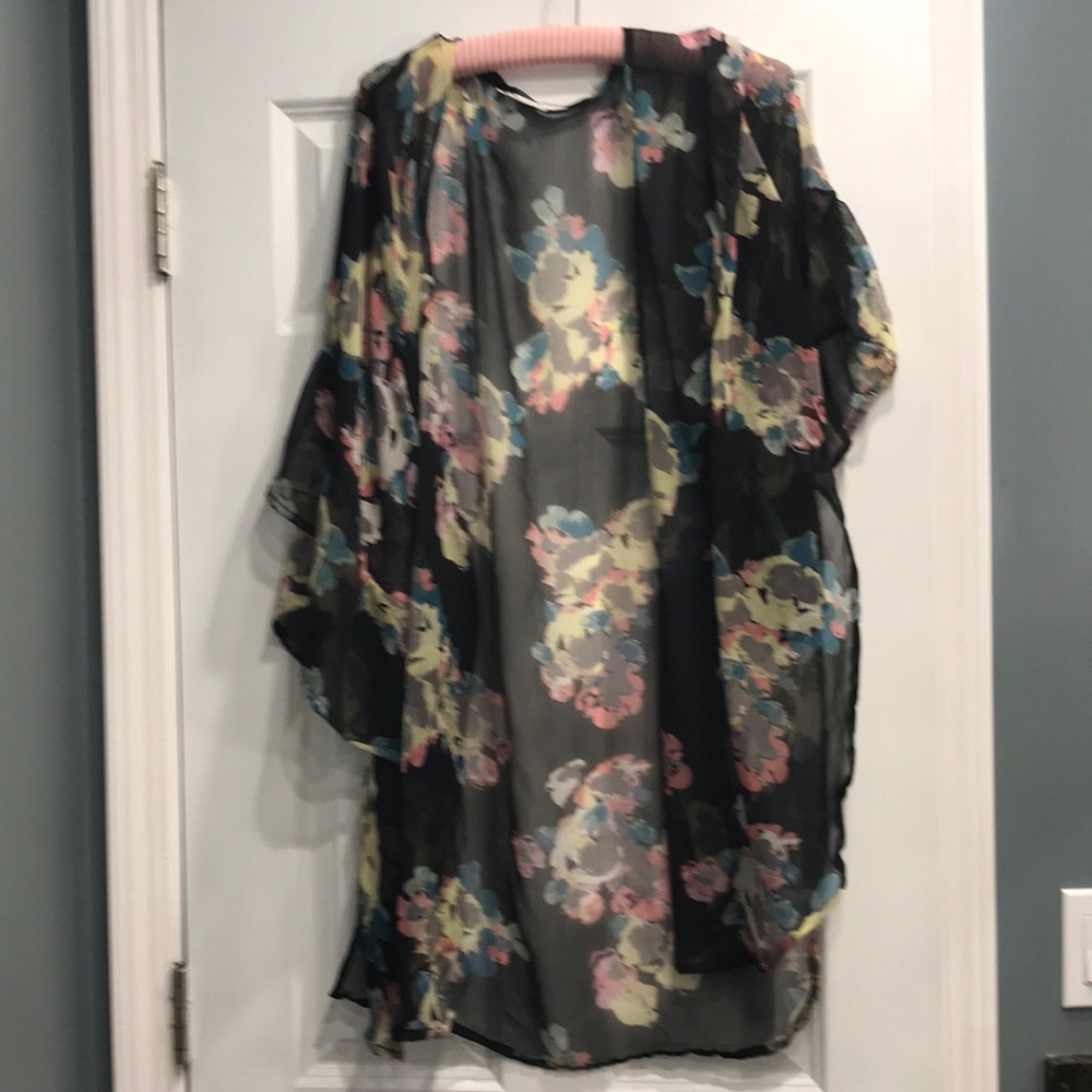NWOT Floral swim coverup